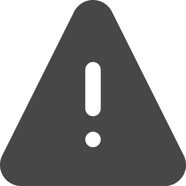 Alerta Advertencia Peligro Icono Estilo Sólido — Vector de stock