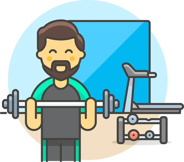 Arm Club Dumbbell Icon Sport Category — Stock Vector