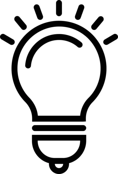 Иконка Лампы Идеи Стиле Абрис — стоковый вектор