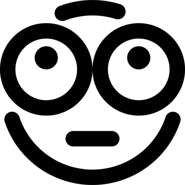 Smiley Ärger Alternatives Symbol Solidem Stil — Stockvektor