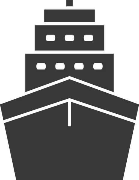 Crucero Náutico Icono Del Mar Estilo Sólido — Vector de stock