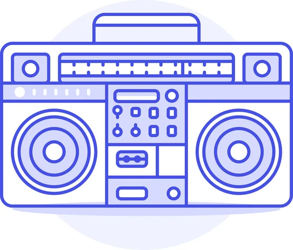 フルアウトラインスタイルのラジオのJamboxプレーヤーのアイコン — ストックベクタ
