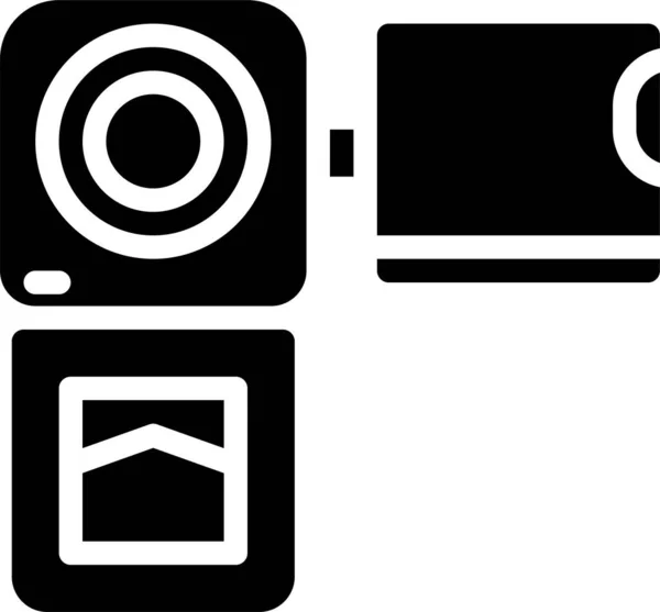 Câmera Câmera Vídeo Ícone Digital Categoria Dispositivos Eletrônicos Aparelhos — Vetor de Stock
