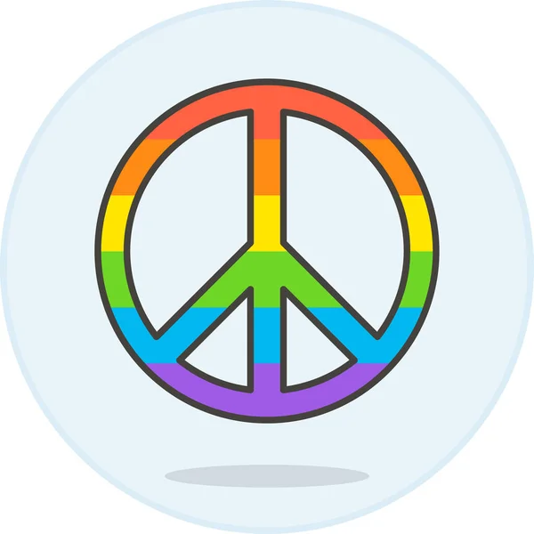 Flagge Lgbt Peace Icon — Stockvektor