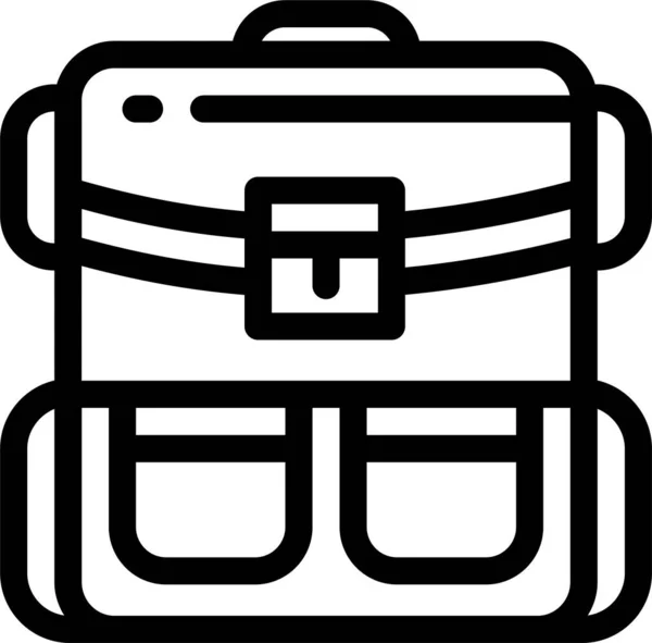 Mochila Bolsa Senderismo Icono Turismo Hoteles Hostelería Categoría — Archivo Imágenes Vectoriales