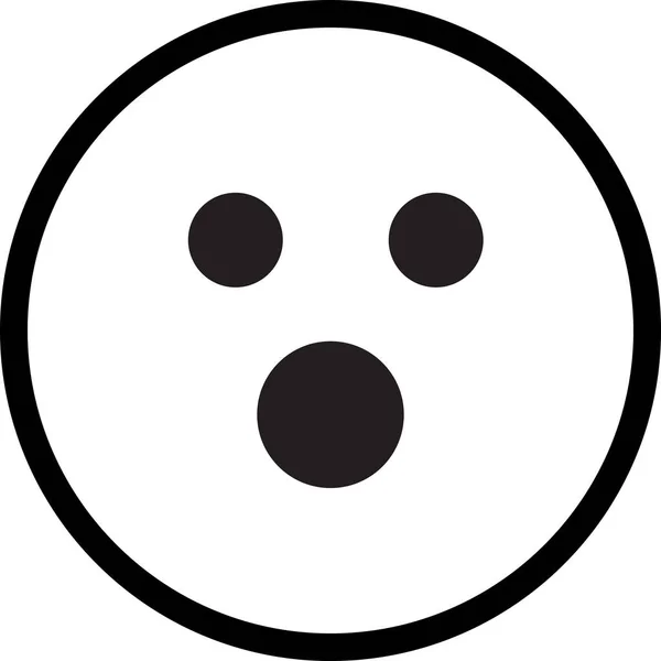 Emoticons Ausdruck Gesicht Symbol Umriss Stil — Stockvektor