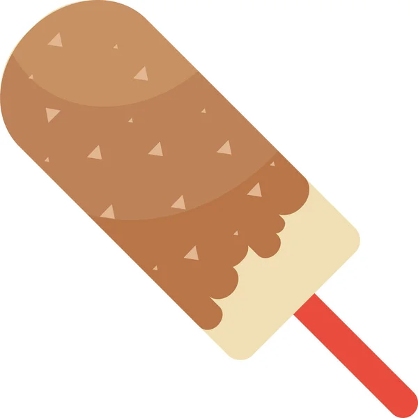 Ícone Creme Chocolate Doce Estilo Plano — Vetor de Stock
