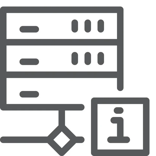 Informationsnetzwerk Server Symbol Umriss Stil — Stockvektor
