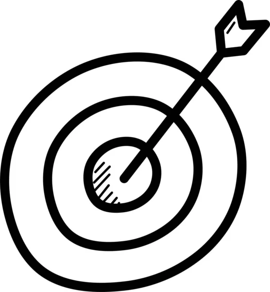 Archery Arrow Board Icon Outline Style — Stock Vector