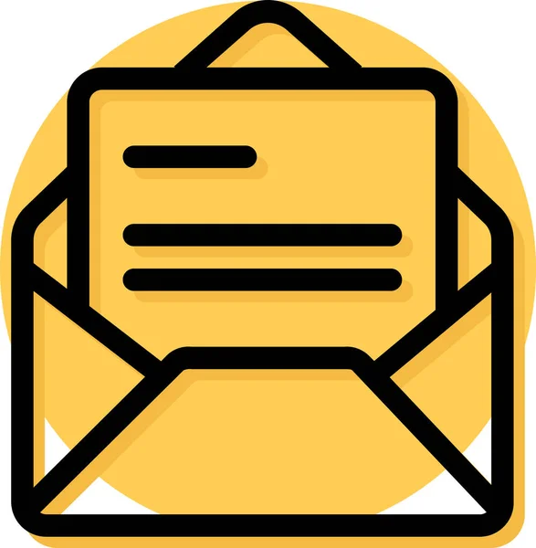 Kontakt Mail Massage Symbol Ausgefüllten Outline Stil — Stockvektor