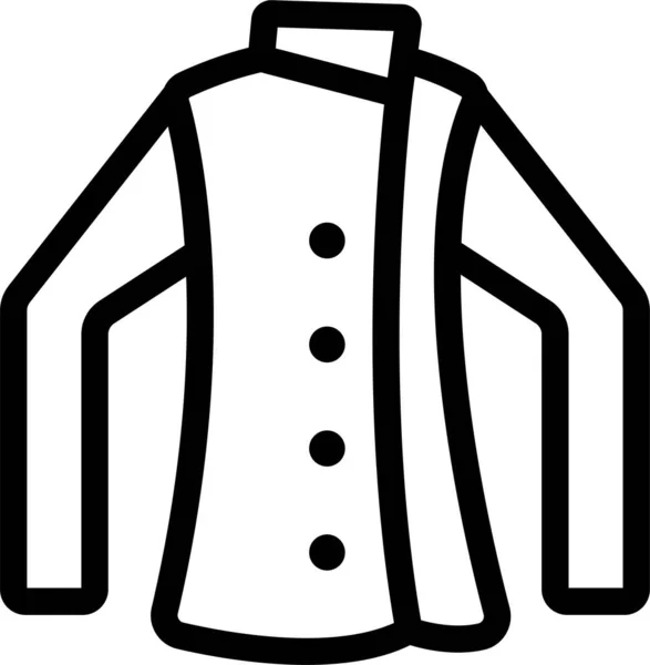 Contour Fashion Jacket Icon — Stock Vector