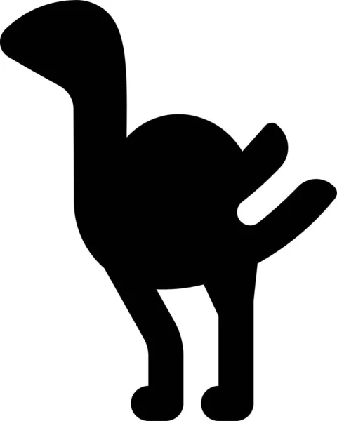 Животные Питомцы Икона Птицы Твердом Стиле — стоковый вектор