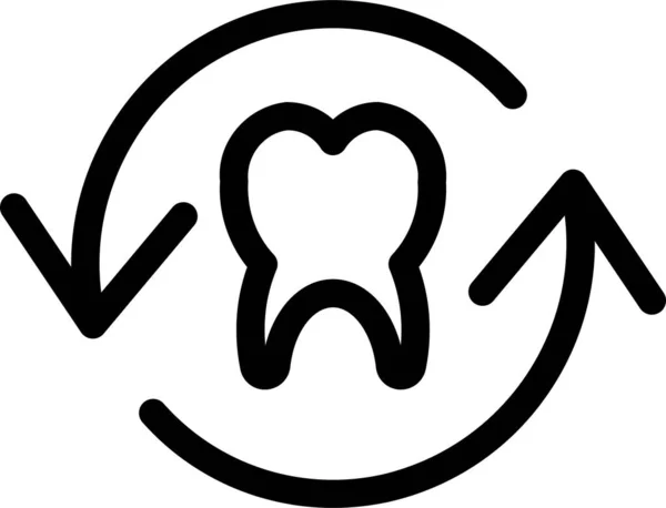 Ícone Beleza Odontológica Estilo Esboço —  Vetores de Stock