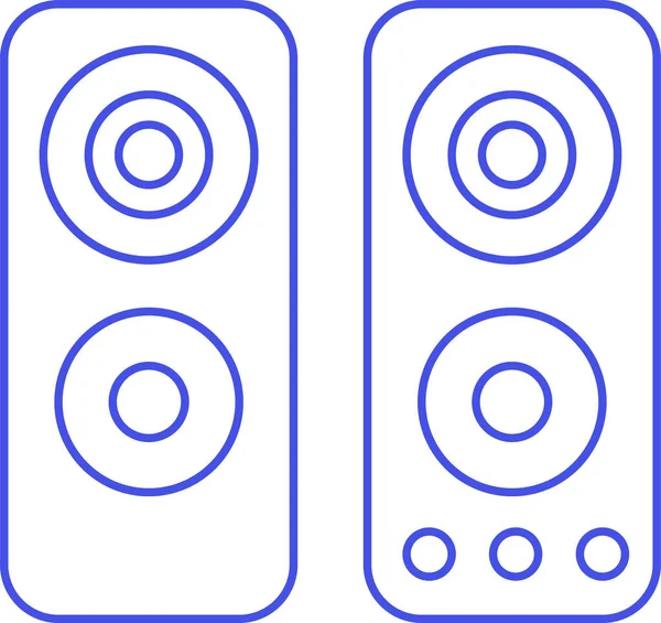 Channel Speakers Icon — Stock Vector