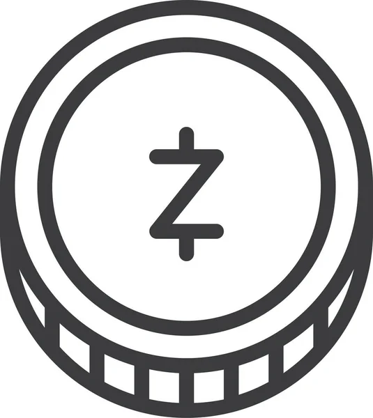 Kryptowährung Digitales Zcash Symbol Business Management Kategorie — Stockvektor