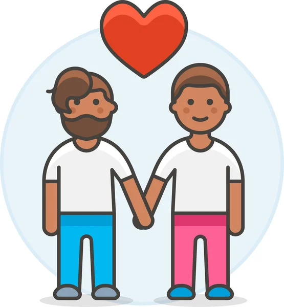 Gelukkig Bedrijf Lgbt Pictogram — Stockvector