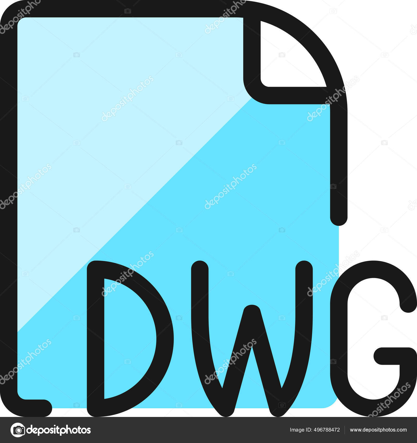 Иконка Дизайна Файла Dwg Стиле Заполненной Контуры Векторное.