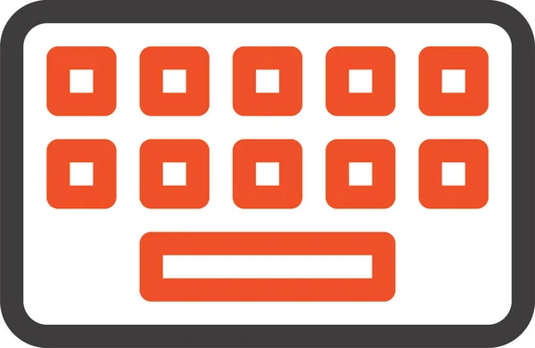 Teclado Tecla Tablero Icono Estilo Esquema — Vector de stock