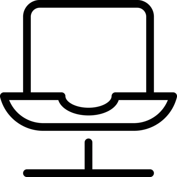 Ikona Połączenia Komputera Konturze — Wektor stockowy