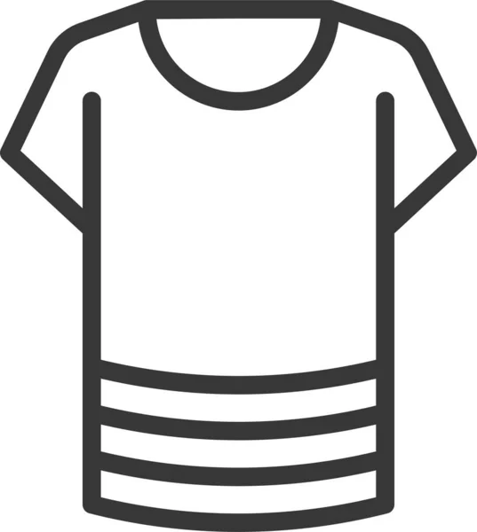 Ropa Moda Icono Femenino Estilo Del Esquema — Vector de stock