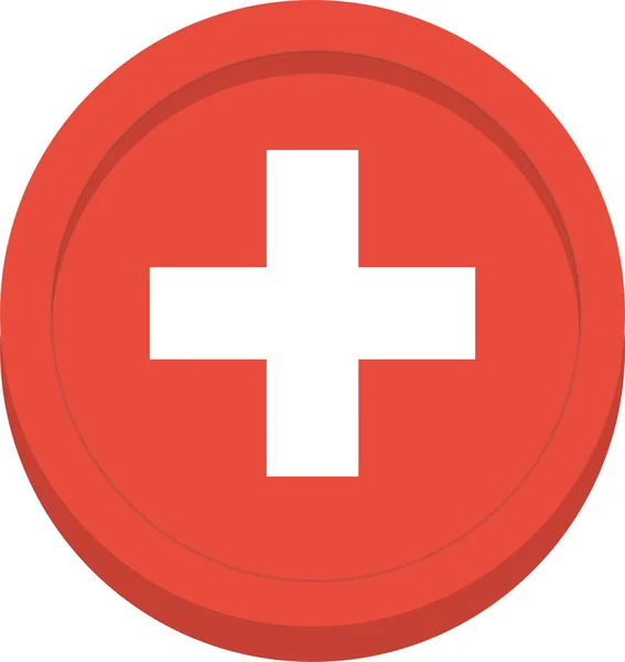 Bandera Suiza Icono Suiza Estilo Plano — Archivo Imágenes Vectoriales