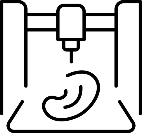 Bioprinting Organdruck Ikone — Stockvektor