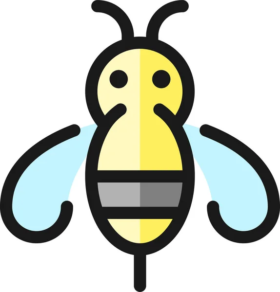 Uçan Böcek Arısı Simgesi Tam Hatlı Biçimdename — Stok Vektör