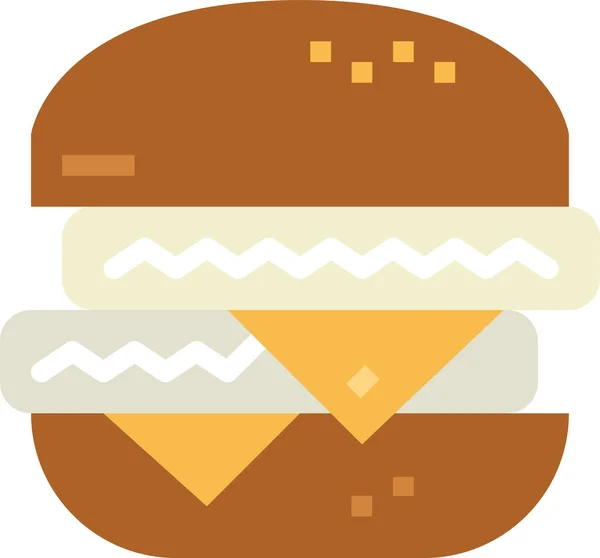 Hamburger Snelle Vis Pictogram — Stockvector