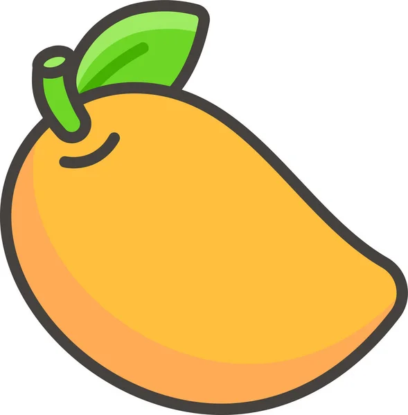 Mango Γεμάτο Περίγραμμα Των Τροφίμων Ποτών Εικονίδιο Στυλ Γεμάτο Περίγραμμα — Διανυσματικό Αρχείο