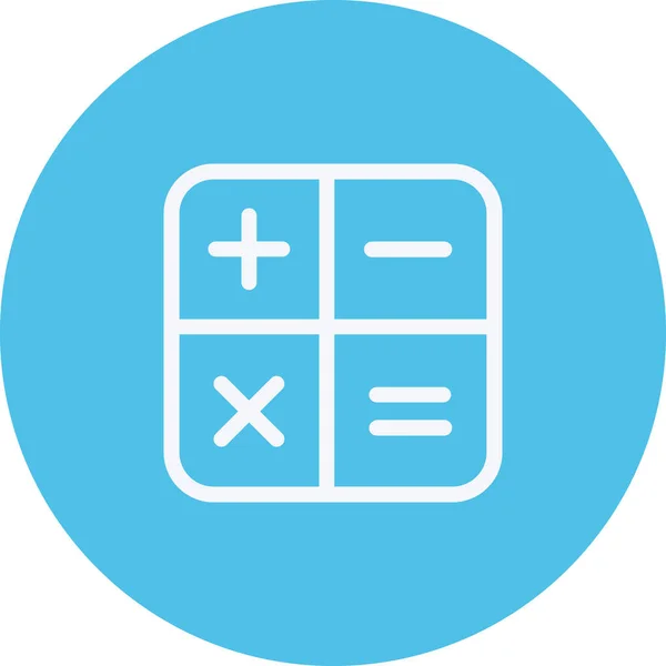 Calculadora Cálculo Negocio Icono Estilo Esquema — Vector de stock