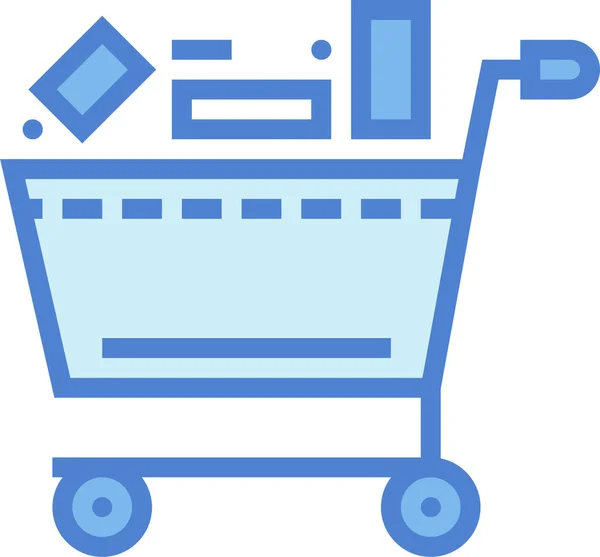 Icono Comercio Carrito Categoría Shopping Ecommerce — Archivo Imágenes Vectoriales