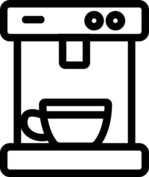 Breakfast Cafe Coffee Icon Outline Style — Stock Vector