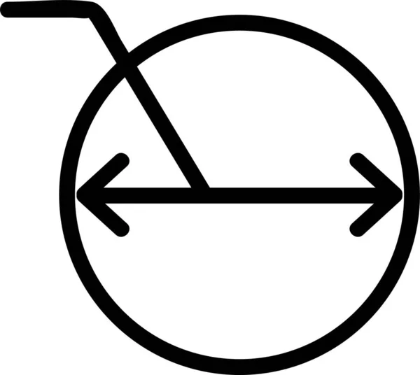 Art Circle Contour Icon — Stock Vector