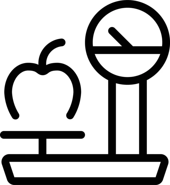 Apple Cook Cooking Icon Outline Style — Stock Vector