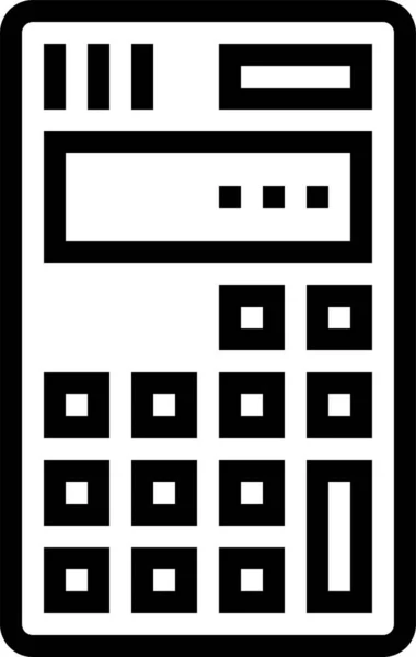 Calculadora Negocio Icono Matemáticas Categoría Gestión Empresarial — Vector de stock