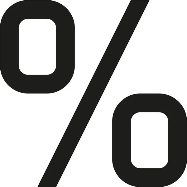 Prozentsatz Zinszeichen Symbol Solidem Stil — Stockvektor