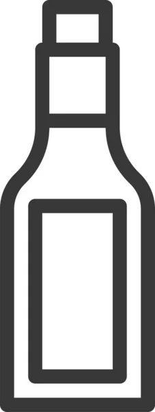 Botella Contenedor Icono Comida Estilo Esquema — Archivo Imágenes Vectoriales