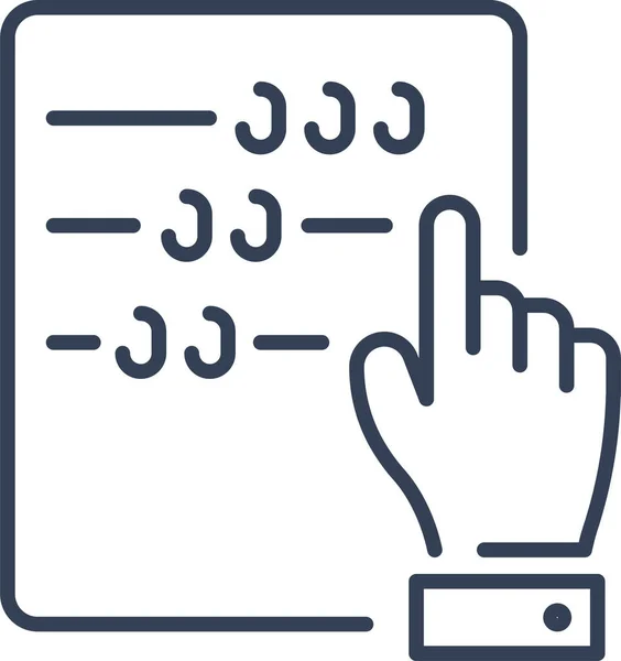 Χέρι Ίδρυμα Μαθηματικά Εικονίδιο Στυλ Περίγραμμα — Διανυσματικό Αρχείο