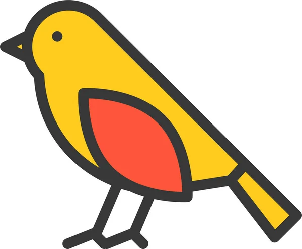 Tier Vogel Fliege Ikone Ausgefüllten Outline Stil — Stockvektor