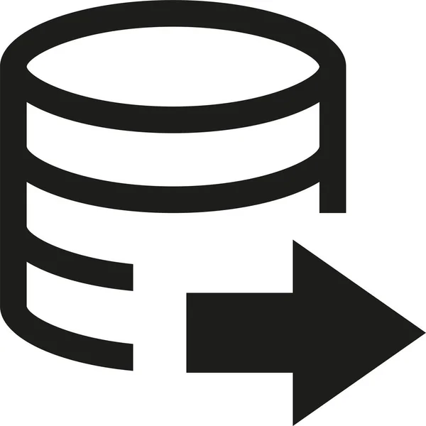 Siguiente Base Datos Icono Sólido Estilo Sólido — Vector de stock