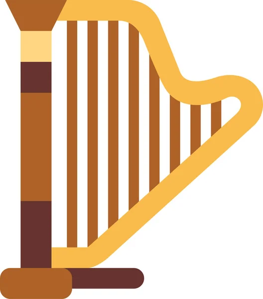 Instrument Harpe Icône Musique — Image vectorielle