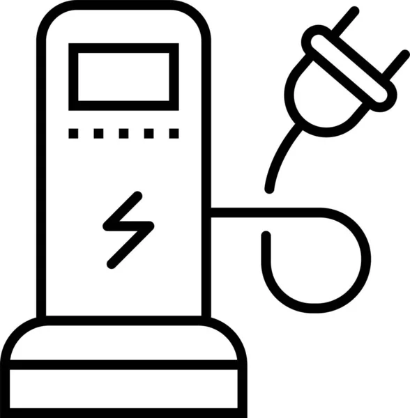 Charge Câble Icône Électrique — Image vectorielle