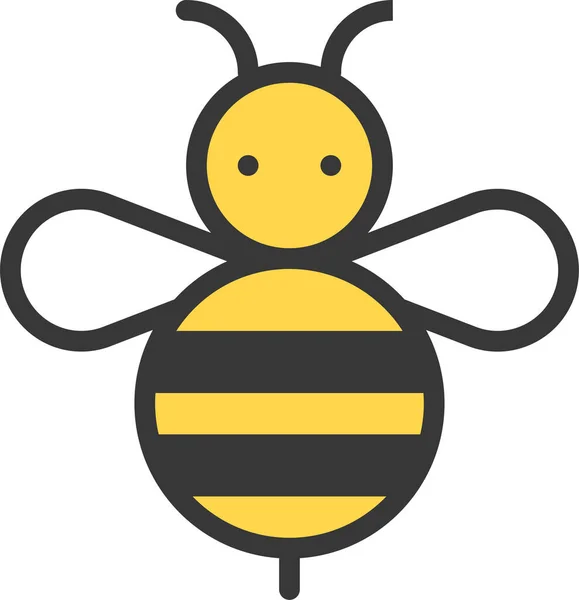 Arı Yaban Arısı Böcek Simgesi Biçiminde — Stok Vektör