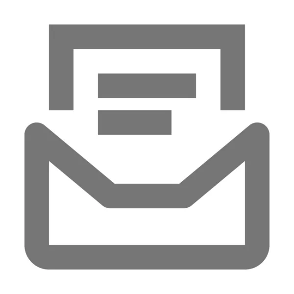 文档电子邮件信封图标 轮廓样式 — 图库矢量图片