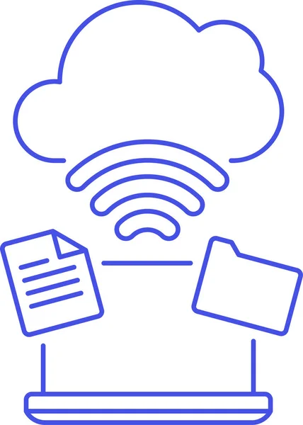 Cloud Computing Connect Εικονίδιο Στην Κατηγορία Υποδομής — Διανυσματικό Αρχείο