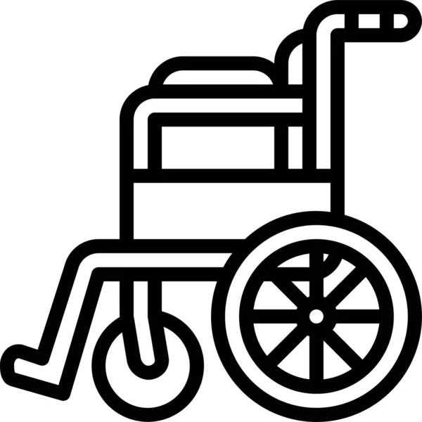 Chair Disabled Wheel Icon — Stock Vector