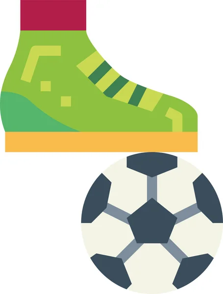 Balón Pie Fútbol Icono Categoría Deporte — Vector de stock