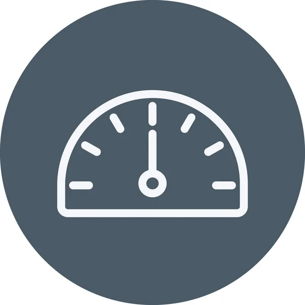 Speedometer Car Dashboard Icon Outline Style — Stock Vector