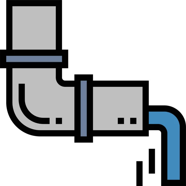 Ícone Ferramenta Tubulação Banheiro Estilo Enchido Esboço —  Vetores de Stock