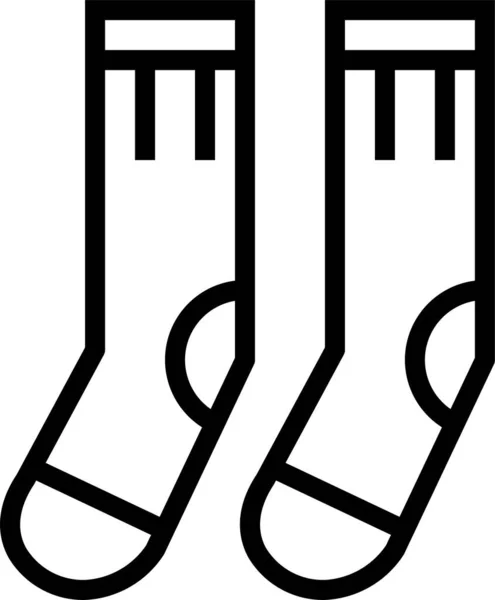 Oblečení Ponožky Nohou Ikona Stylu Osnovy — Stockový vektor